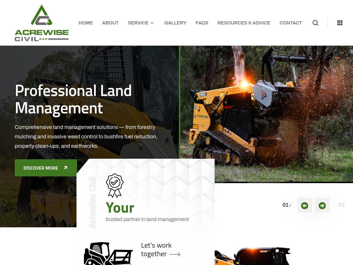 Acrewise Civil website