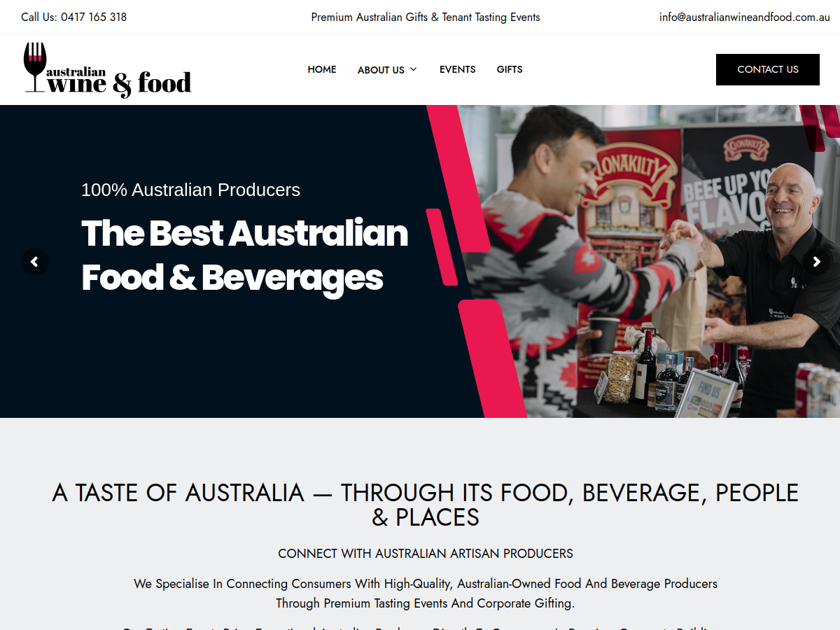 Australian Wine & Food website