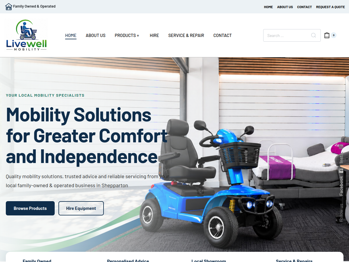 Livewell Mobility website